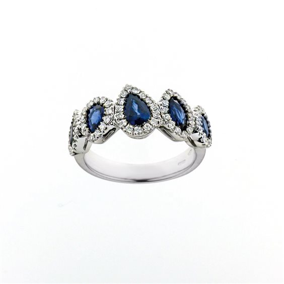 Anneau Valentina Callegher Femme in Or blanc Zaffiro 1.47 Ct 7401SZF - 7401SZF